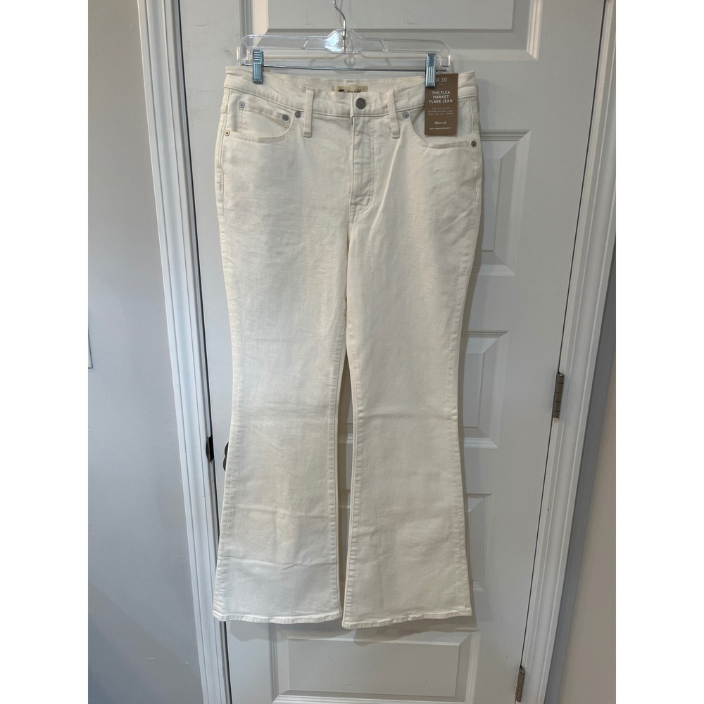 NWT Madewell The Flea Market Flare Jean Tile White High Rise N0673 Size 30